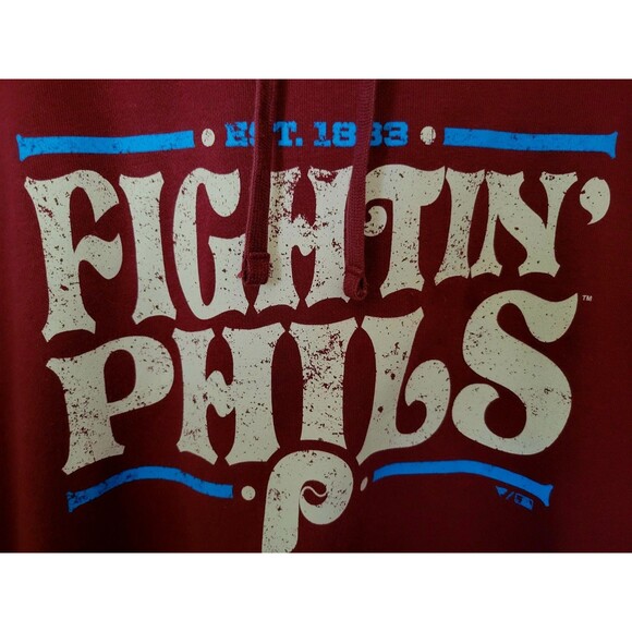 Men's Fanatics PHILADELPHIA PHILLIES Fightin Phils Hoodie Sz 5XL Big & Tall MLB - Picture 5 of 7